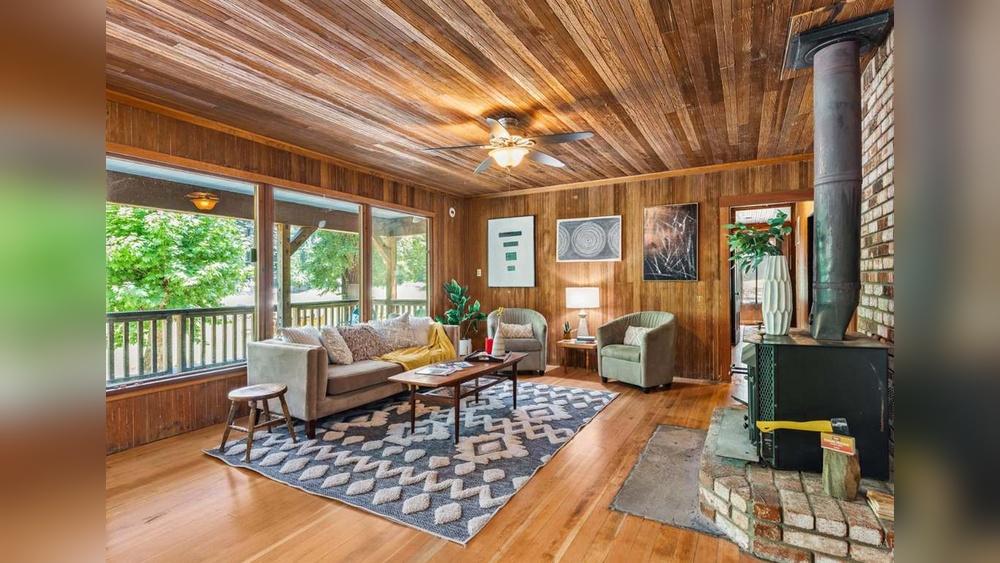 A Living Room With Furniture And Wooden Floor Homestead