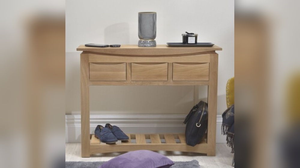 Crescent Solid Oak Hallway Furniture Console Hall Table