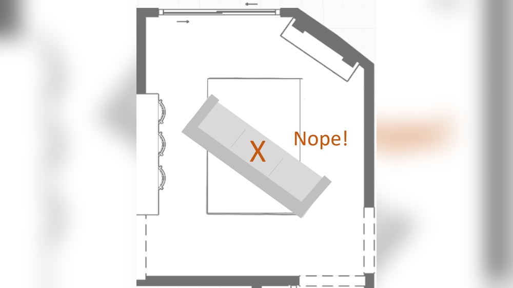 How to Arrange Furniture in an Angled Living Room