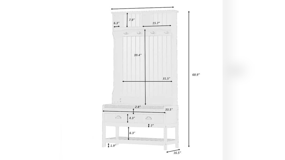 How High to Hang Coat Rack above Bench