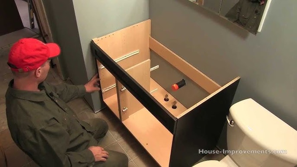 How to Attach Vanity Cabinet to Wall