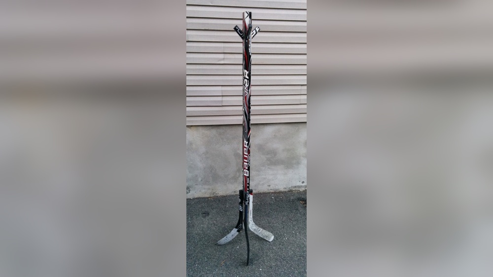 How to Make a Coat Rack Out of Hockey Sticks